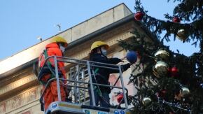 pallina di natale della polizia