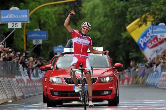 Gian Mattia D'Alberto / lapresse 12-05-2013 Firenze sport  ciclismo Giro d'Italia 2013 Nona tappa Sansepolcro - Firenze nella foto: Belkov Maxim (Rus) Katusha, vincitore di tappa Gian Mattia D'Alberto / lapresse 12-05-2013 Firenze Giro d'Italia 2013 ninenth stage  Sansepolcro - Firenze in the photo: Belkov Maxim (Rus) Katusha