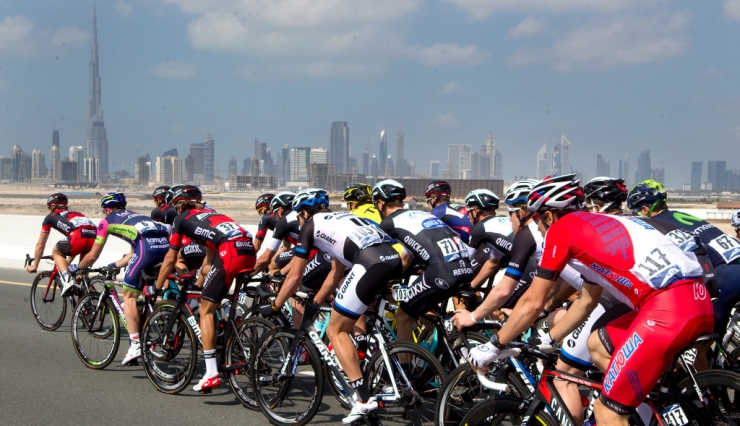 Dubai Tour Photo Credit Ansa Peri Carconi X Un momento della seconda tappa del Dubai Tour. Dubai, Emirati Arabi, 6 febbraio 2014. ANSA/CLAUDIO PERICONI