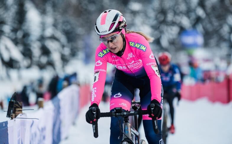 wout van aert principe della neve nella coppa del mondo di ciclocross in val di sole valdisolecx gph