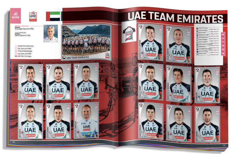 Panini Giro Doppia Pagina Uae Team Emirates panini giro doppia pagina uae team emirates