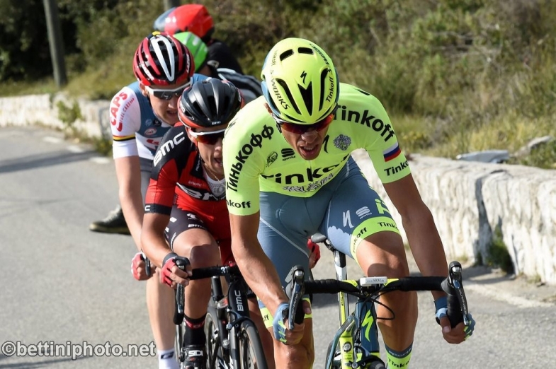 Bettiniphoto Px X Parigi Nizza 2016 - 7a tappa Nice - Nice 141 km - 13/03/2016 - Alberto Contador (Tinkoff) - Richie Porte (BMC) - Tim Wellens (Lotto Soudal) - foto Graham Watson/BettiniPhoto©2016
