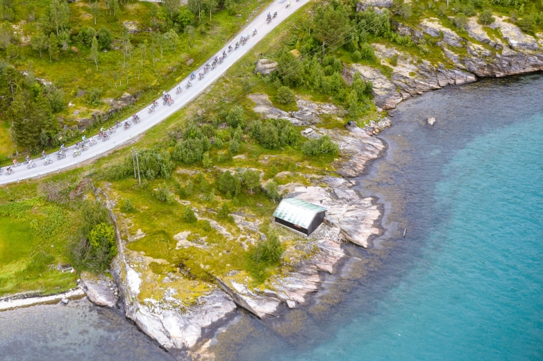 Arctic Race Of Norway 2015 - 14/08/2015 - Stage 2 - Evenskjer - Setermoen - Helicopter view