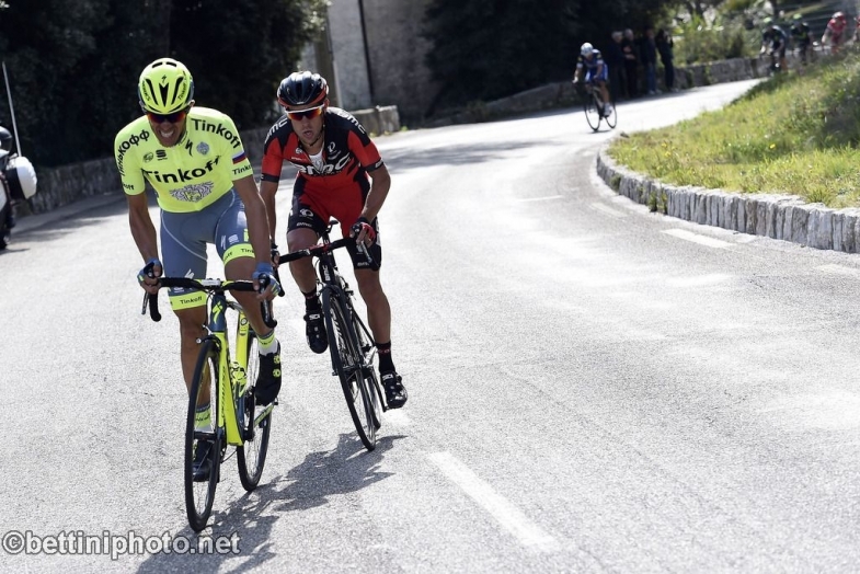 Bettiniphoto Px X Parigi Nizza 2016 - 7a tappa Nice - Nice 141 km - 13/03/2016 - Alberto Contador (Tinkoff) - Richie Porte (BMC) - foto Vincent Kalut/PN/BettiniPhoto©2016
