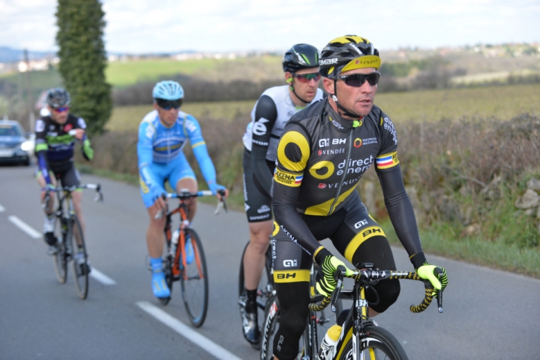 Pnc X Paris-Nice 2016 - 10/03/2016 - Etape 4 - Julienas - Romans-sur-Isere (195;5 km) - Les hommes de tete ont parcouru 37;2 kilometres dans la deuxieme heure de course