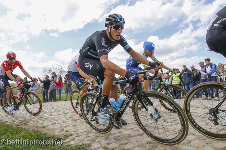 Bettiniphoto Px X Parigi Roubaix 2016 - 114a Edizione - Compiegne - Roubaix 257,5 km - 10/04/2016 - Gianni Moscon (Team Sky) - foto Luca Bettini/BettiniPhoto©2016