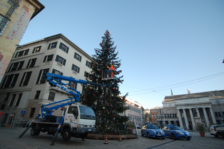 pallina di natale della polizia