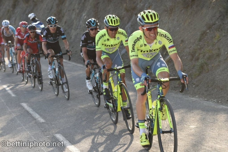 Bettiniphoto Px X Parigi Nizza 2016 - 6a tappa Nice - La Madone dÕUtelle 177 km - 12/03/2016 - Rafal Majka (Tinkoff) - Alberto Contador (Tinkoff) - foto Graham Watson/BettiniPhoto©2016
