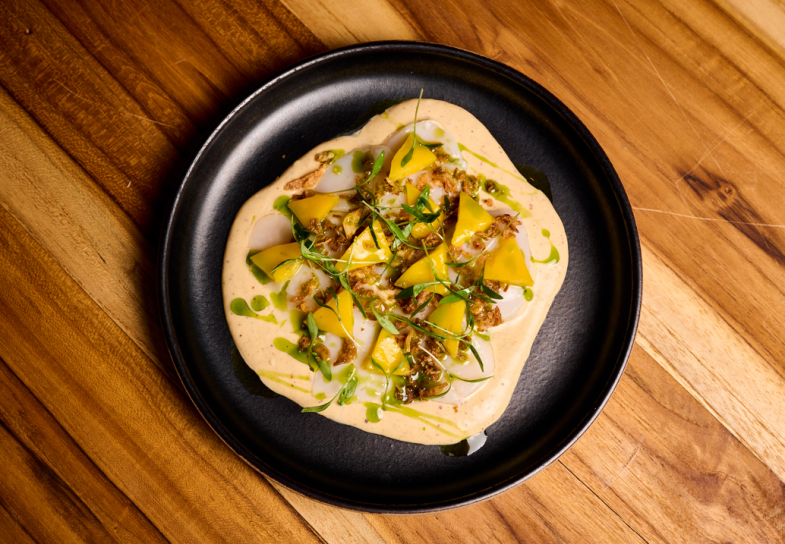 ceviche del pescato del giorno con cocco e mango