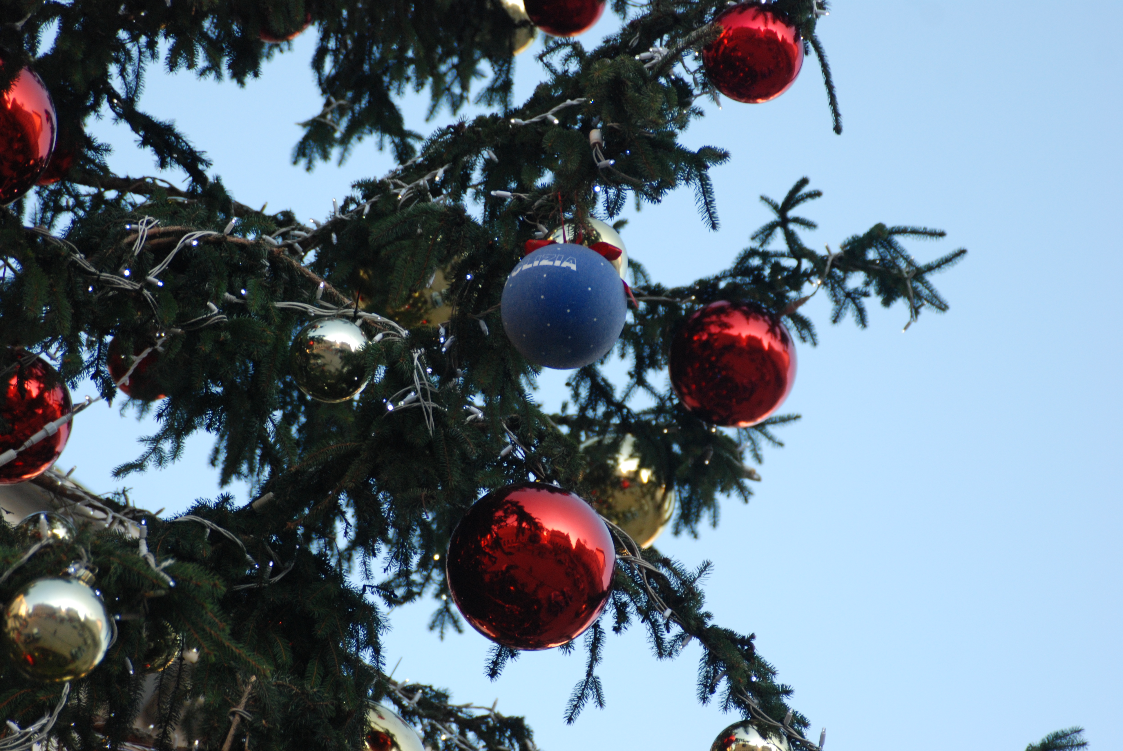 pallina di natale della polizia